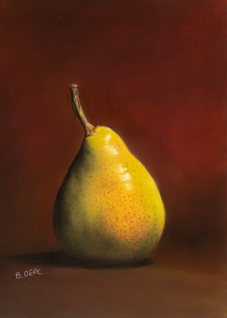 Painting of a pear