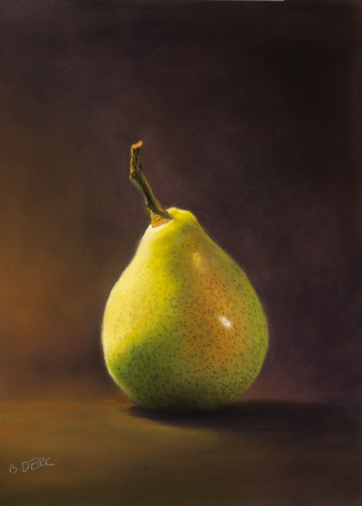 Painting of a pear
