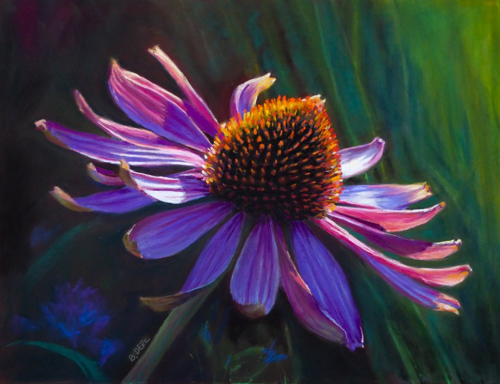 Painting of a coneflower