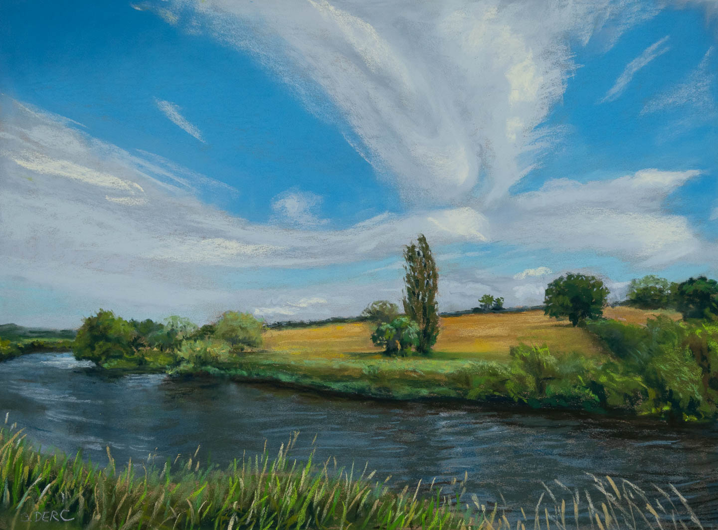 Painting of a river scene